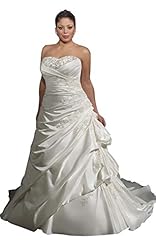 Plus Size Strapless Polyester/Satin Applique   Dress With Ruffles