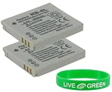 (2-Pack) Young Micro NB-4L 900mAh Li-Ion Battery Compatible with Canon PowerShot SD780IS Digital Camera Gold