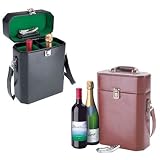 Picnic Time Adagio 2-Bottle Deluxe Winecase with Corkscrew