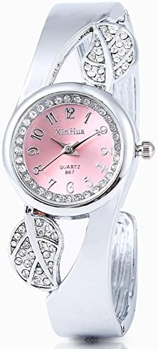Aaronam Quartz Bracelet Wristwatch Stainless Steel Wrist Pick Watch for Girls Students Teenager Lady Women Lover Gift