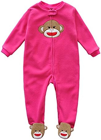 Vineds Baby 2 Pack Footed Blanket Sleep N Play Zip-Front Sleeper,Pink/12-18 Months