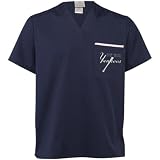 NY Yankees MLB Solid Print Scrub Top Officially Licensed Large