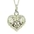 Silver Filigree Open Heart Pendant 18"Curb