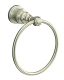 KOHLER K-6817-BN IV Georges Brass Towel Ring in Polished or Brushed Finishes, Vibrant Brushed Nickel