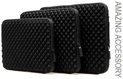 Amazing Accessory (TM) Durable Diamond Shock-Resistant Laptop Sleeve (BLACK) for Archos Arnova FamilyPad 13.3" Capacitive Touchscreen Android Tablet
