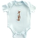 Funkoos Monkey Stack Organic Baby Boy Bodysuits, Short Sleeve, Infant/Newborn/Baby