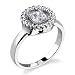 Promises Endure: Sterling Silver Art Deco Style Size 7 Promise Ring with Princess-cut CZ Diamond