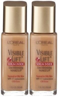 Visible Lift Line-Minimizing & Tone Enhancing Makeup Oil-Free Makeup for Normal to Oily Skin, SPF 17 #157 Classic Tan (Qty, of 2 Bottles)LIMITED