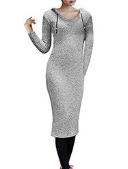 Knee Length Round Neck Sweater Sheath Long Sleeves Stretchy Slit Acrylic/Knit  Dress