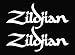 (2) Zildjian Drum Cymbal Vinyl Die Cut Decal Sticker 6.75
