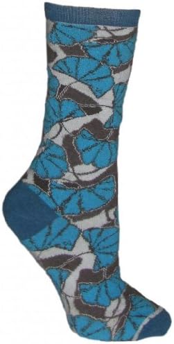 RocknSocks Women's Gingko Crew -Blue-9 - 11