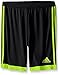 adidas Performance Youth Tastigo 15 Shorts, Black/Semi Solar Slime, Small