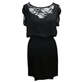 Ladylike Lace Shift Dress in Black or Light Taupe