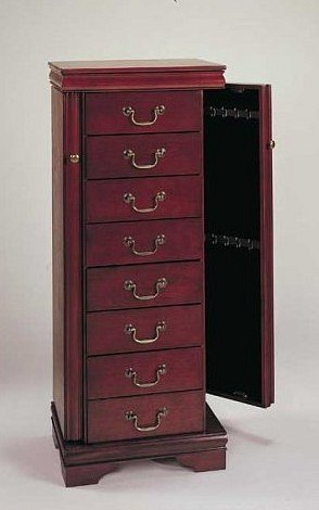 Childrens Toyshop  Jewelry : Cherry Finsh Jewelry Armoire By Acme Furniture