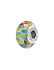 SilveRado (tm) SP17 Murano Glass Pastel Montage Bead / Charm
