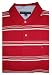 Men's Tommy Hilfiger Polo Shirt Cranberry & White Striped XL