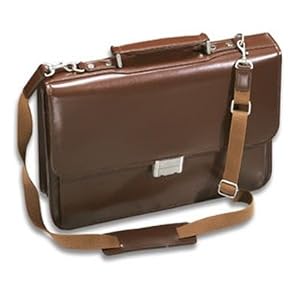 Briefcase Sleek and Professional Smooth Leather in Tan - Day Timers #42434