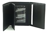 Perry Ellis Portfolio Genuine Leather Tri-Fold Wallet with Free Gift box style - PE854255