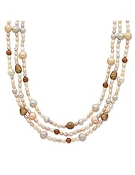 Sterling Silver Multicolor Freshwater Cultured Pearl W/2in Ext. Necklace