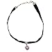 Pusheng Gothic Velvet Heart Crystal Charm Choker Handmade Collars Pendant Necklace