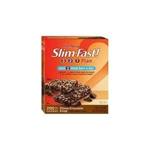 Slim-Fast 3-2-1 Plan Meal Bars Chewy Chocolate Crisp -- 5 Bars