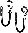 Kenney Arts and Crafts Holdback Hook Pair, Medium, Black