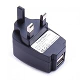 5V 1A Dual USB Plug Wall / Home Charger AC Adapter--UK Standard