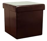 from Textiles Direct Brown Faux Leather Storage Box
