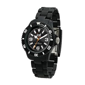 Ice Watch - CL.BK.U.P.09 - Montre Mixte - Quartz Analogique - Cadran Noir - Bracelet Plastique Noir - Moyen Mod�le