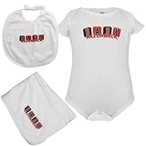 Arkansas Razorbacks Baby Razorback White Creeper, Bib & Receiving Blanket