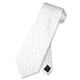 White Neck Tie with Circular Pattern NeckTie