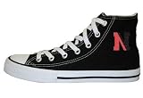Game Day Soles Hi Top Black Northeastern University Logo Canvas men's 9/ women's 11