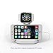 CyberTech 2 in 1 Replacement for Apple Watch and iPhohe Charging Station with Built-in Insert Slots, Compatible for iPhone & Apple 2015 iWatch 3 38/42 mm (White)