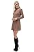 VIISHOW Women's Plain A Line Cable Knit Sweater Dress