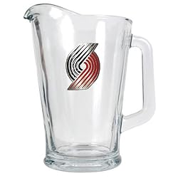 Portland Trail Blazers NBA 60oz Glass Pitcher - Primary Logo by Great American Products
