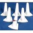 6 White Rubber Ring Finger Jewelry Showcase Display Stands