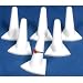 6 White Rubber Ring Finger Jewelry Showcase Display Stands