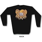 Choppers US Choppers FLAMING EAGLE Hoodie Small thru 4X by 99volts.com