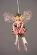 Pink Rose Little Flower Garden Fairy Fairy 6" Ornament