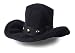 BLACK - Doggy Cowboy Harness and Hat with Chrome Studs - TEACUP