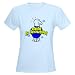 Bald Is Beautiful Women's Pink T-Shirt Funny Women's Light T-Shirt by CafePress