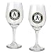 Oakland Athletics MLB 2pc Wine Glass Set - Primary Logo by Great American Products