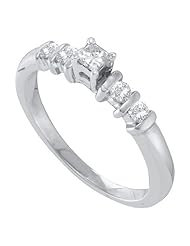0.25CTW DIAMOND PRINCESS CENTER BRIDAL RING