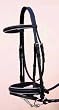 NEW Silver Lined Black Show Bridle w/ Crank Cav HORSE
