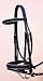 Gold Lined Swedish Style Snaffle Bridle Crank Black