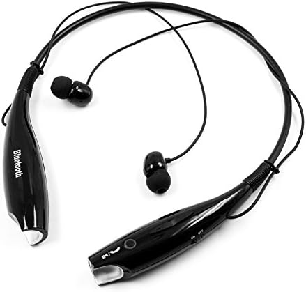 SIYN Black Bluetooth CSR V4.0 Wireless Sports Stereo Music Play Headphones Vibration Neckband Style Headset for Iphone 6 5s and Android Tablet Cell Phones