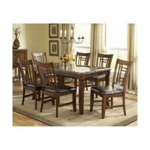 Hillsdale Patterson 7 Pc Dining Set - 4078DTBCRCT7 (Dark Oak Marble) (See Description) by Hillsdale Furniture