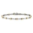 Gold Plated Sterling Silver 1/2 ct. Diamond Tennis Bracelet (Highest Quality)