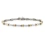 10K Two Tone Gold 1/2 ct. Diamond Tennis Bracelet (Highest Quality)