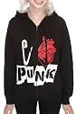 Goodie Two Sleeves Heart Punk Girls Zip Hoodie Plus Size